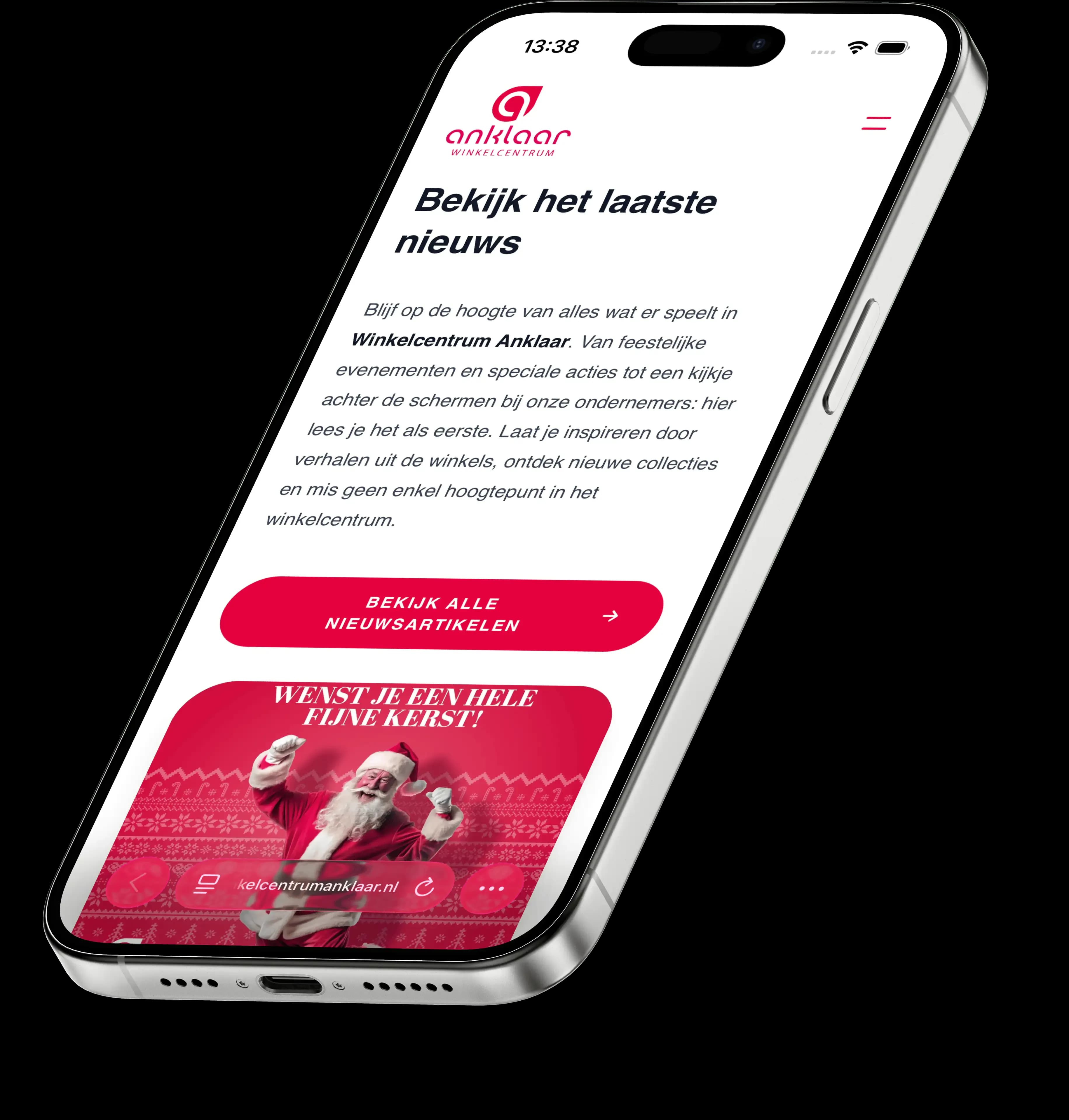 Anklaar nieuwspagina op mobiel