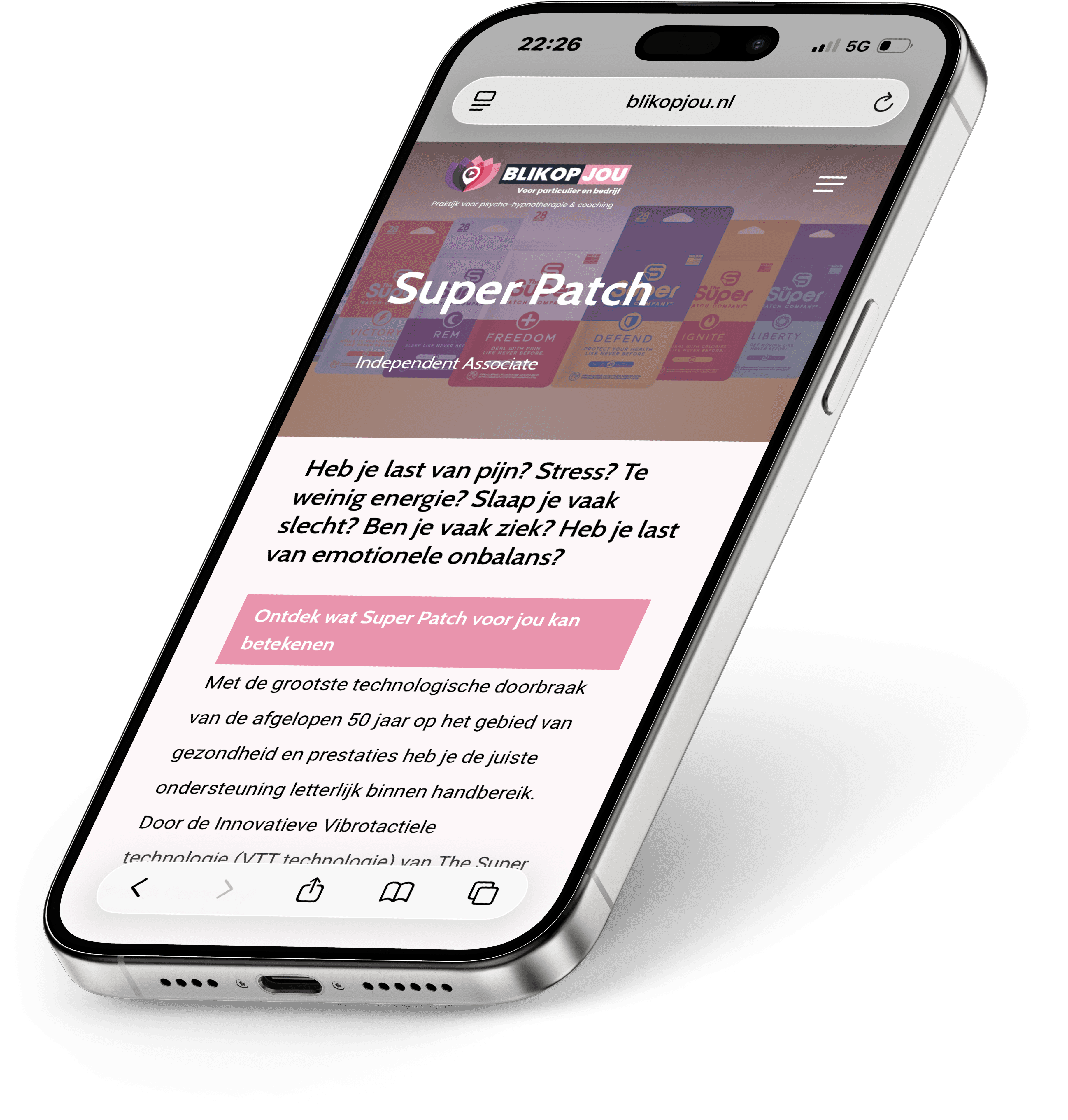 Super Patch-promotiepagina op blikopjou.nl