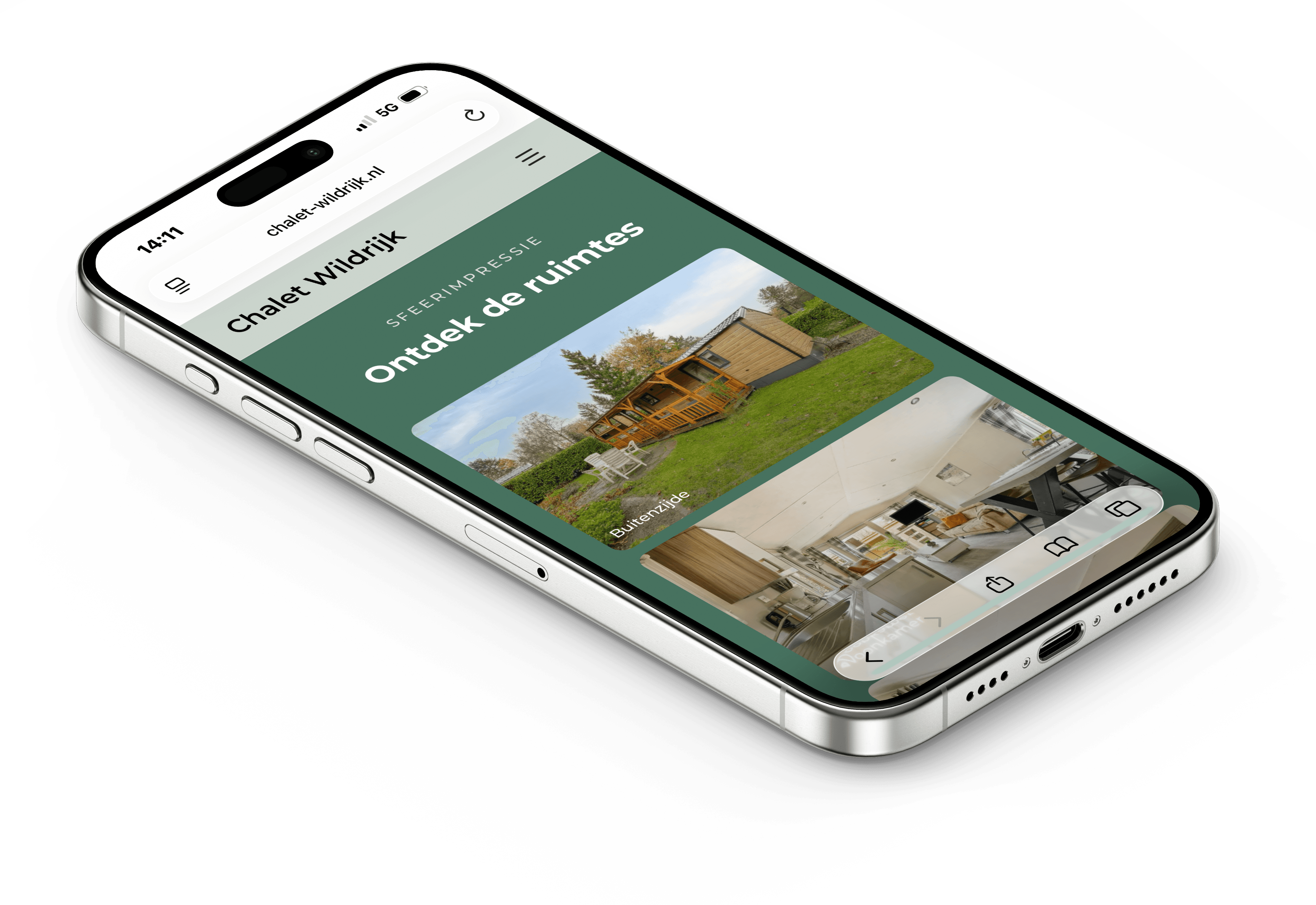 Sfeerimpressie ruimtes Chalet Wildrijk op mobiel